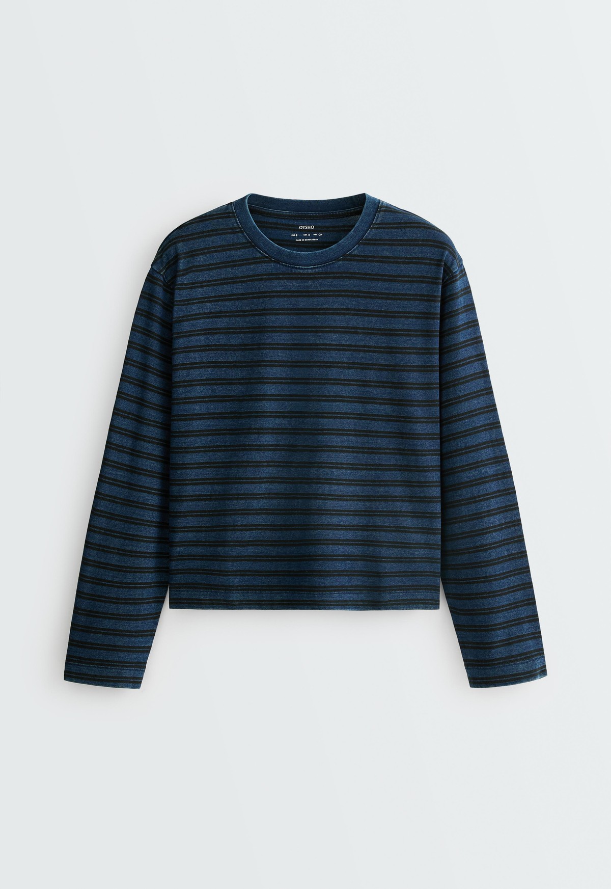 오이쇼 릴렉스핏 스트라이프 긴팔 티셔츠 6026/169/479 DARK BLUE