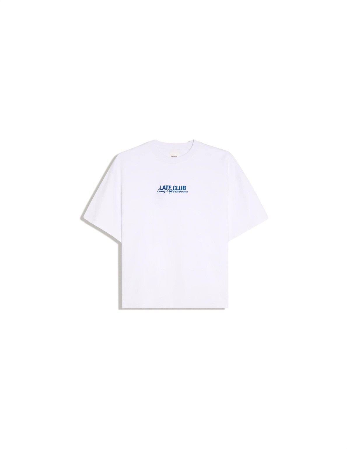 버쉬카 오버핏 라운드넥 프린트 반팔 티셔츠 4123/777 WHITE