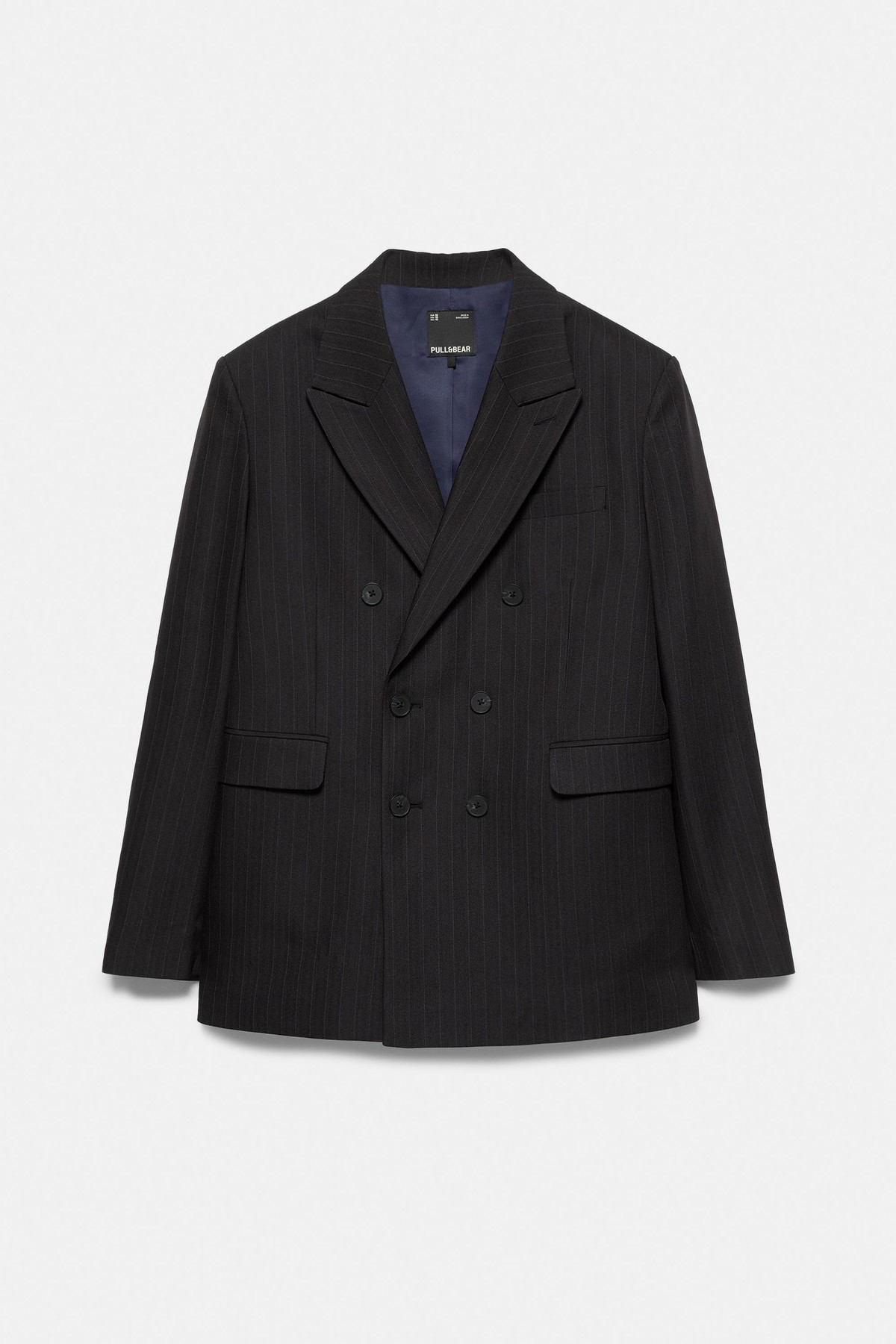 풀앤베어 핀스트라이프 더블 블레이저 7790/501 DARK NAVY