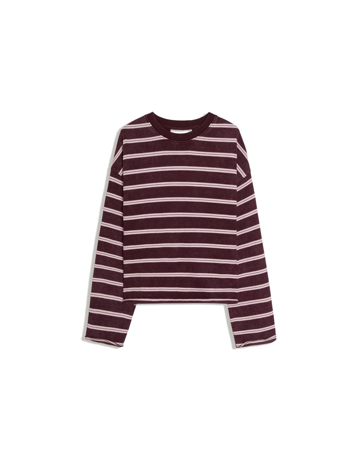 버쉬카 스트라이프 라운드넥 긴팔 맨투맨 2775/190 BURGUNDY