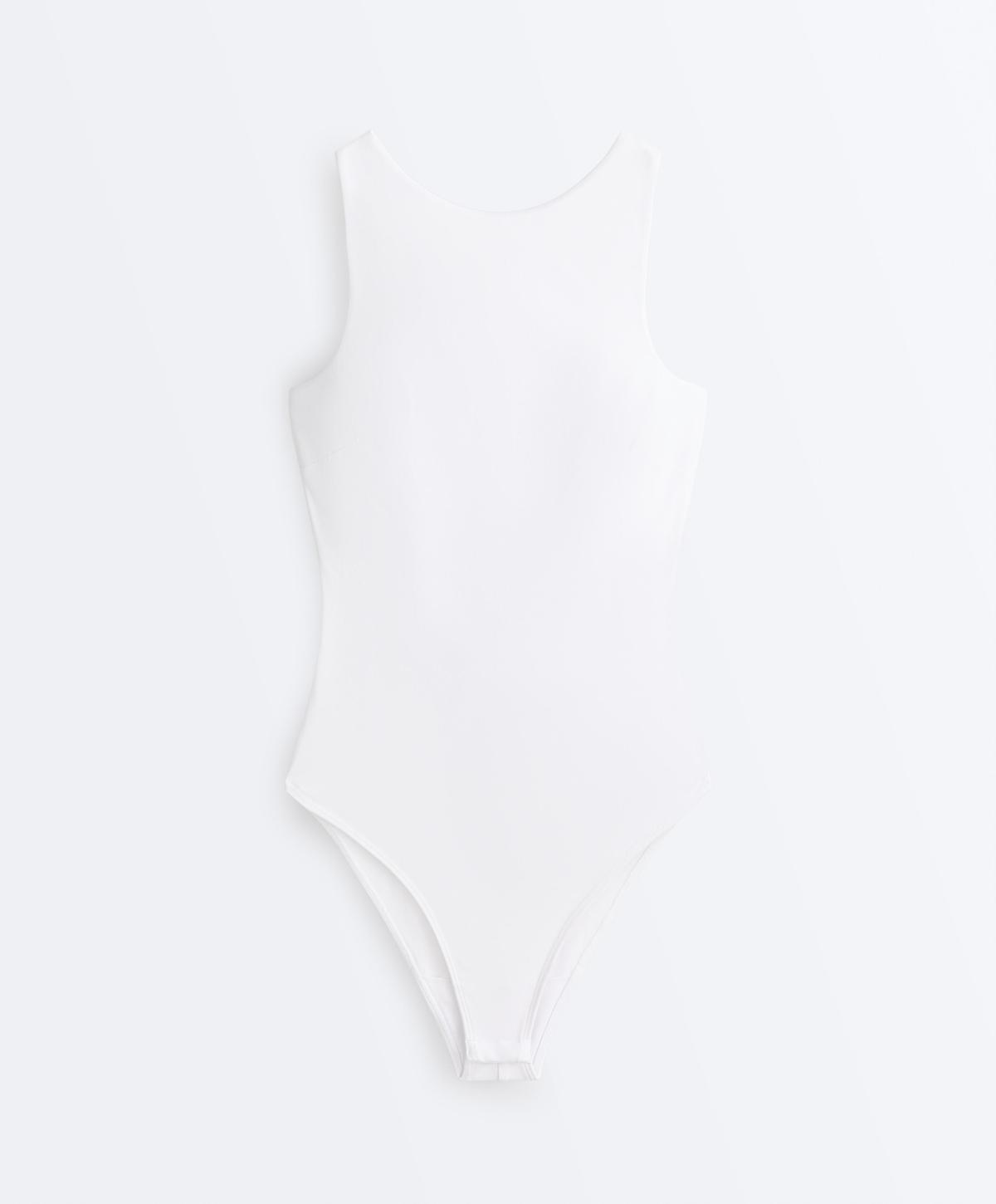 오이쇼 컴포트럭스 오픈백 바디슈트 0385/904/251 WHITE