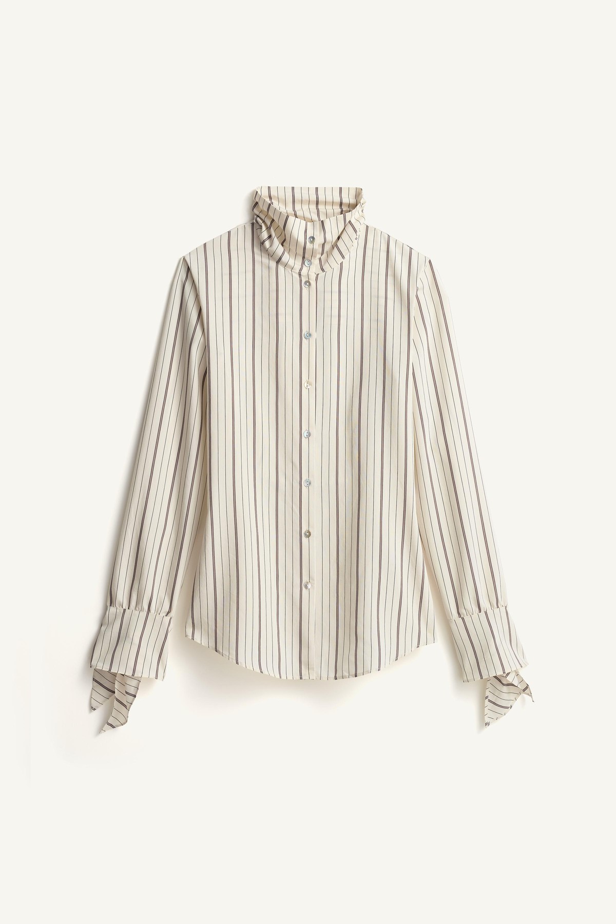 자라 한정판 스트라이프 하이넥 셔츠 8021/037/104 STRIPED