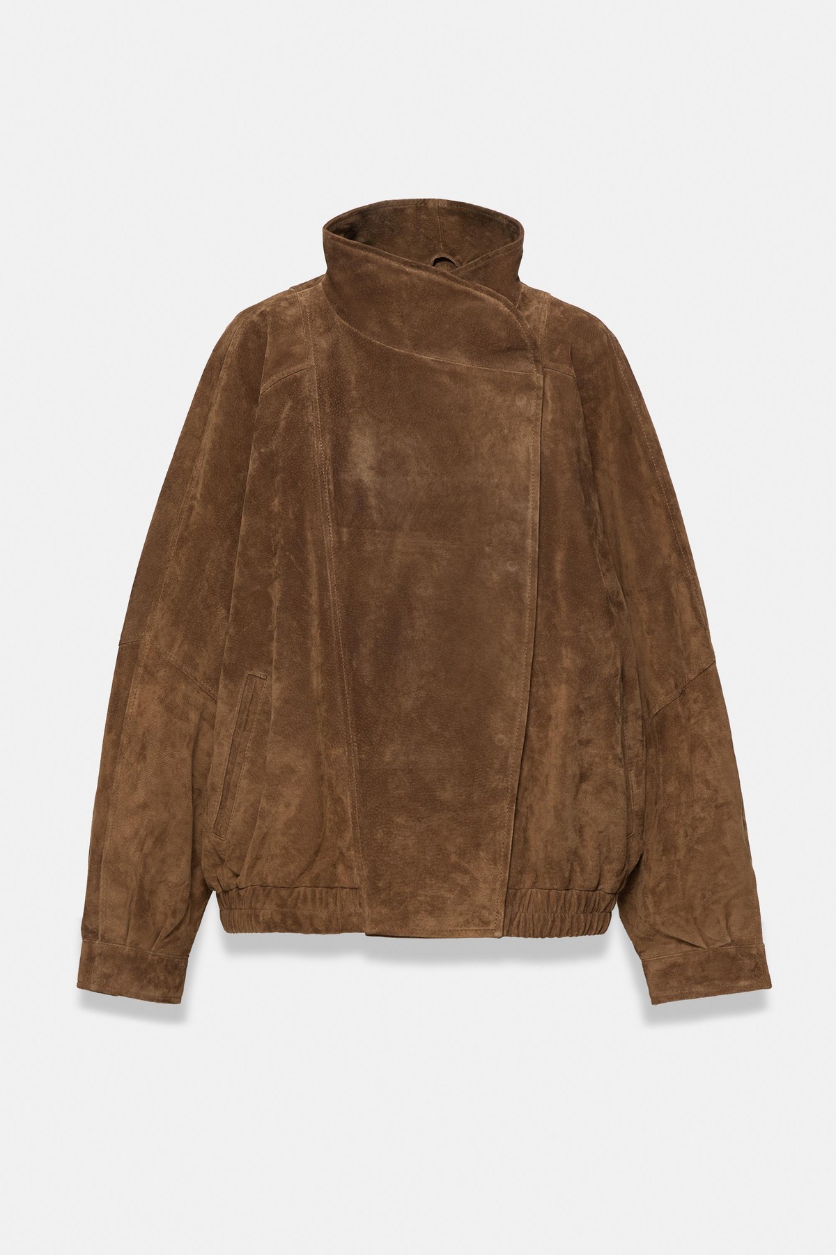풀앤베어 박시 스웨이드 하이넥 자켓 7720/384 BROWN