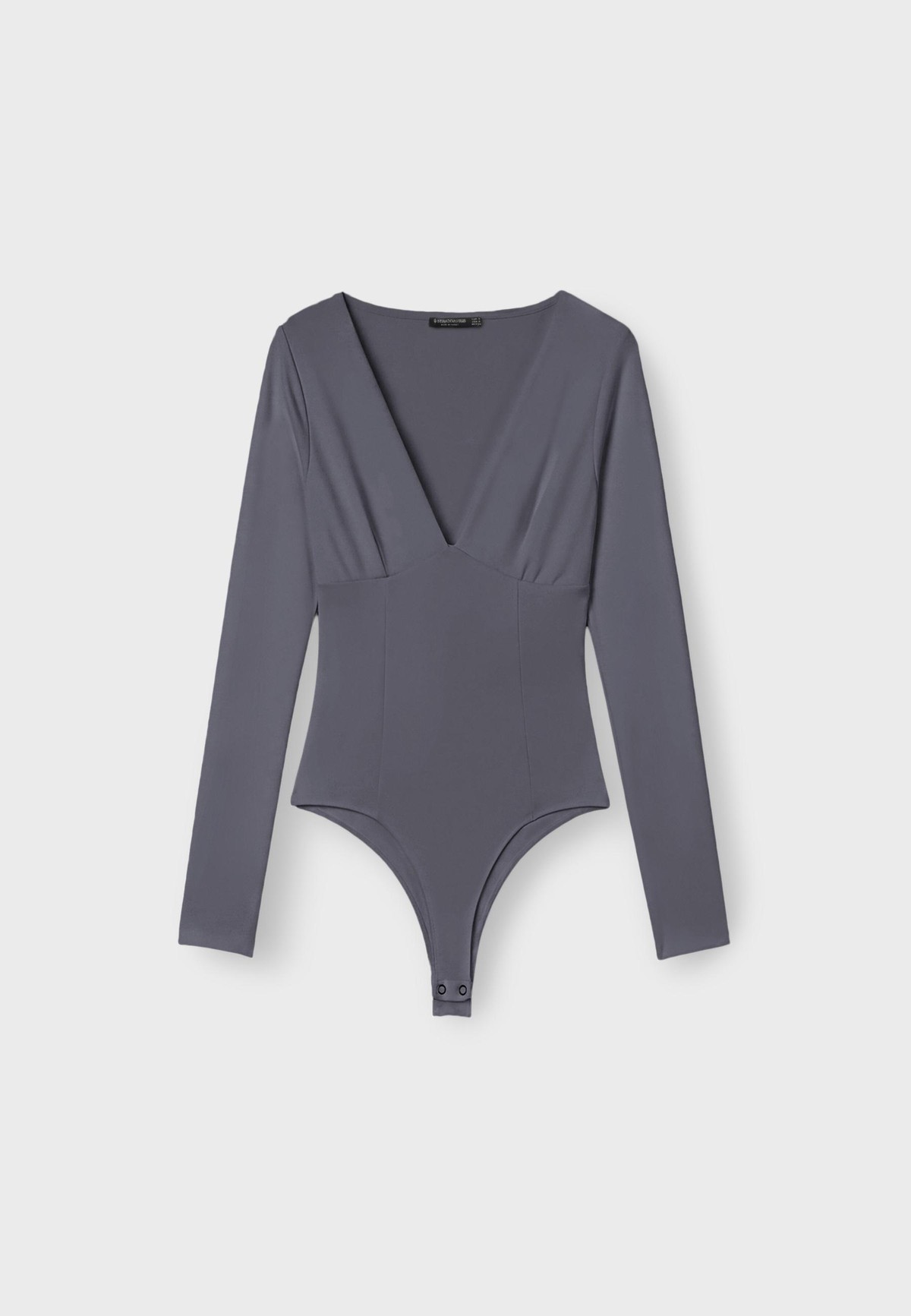 스트라디바리우스 언더버스트 V넥 긴팔 바디수트 6519/208/250 CHARCOAL GREY