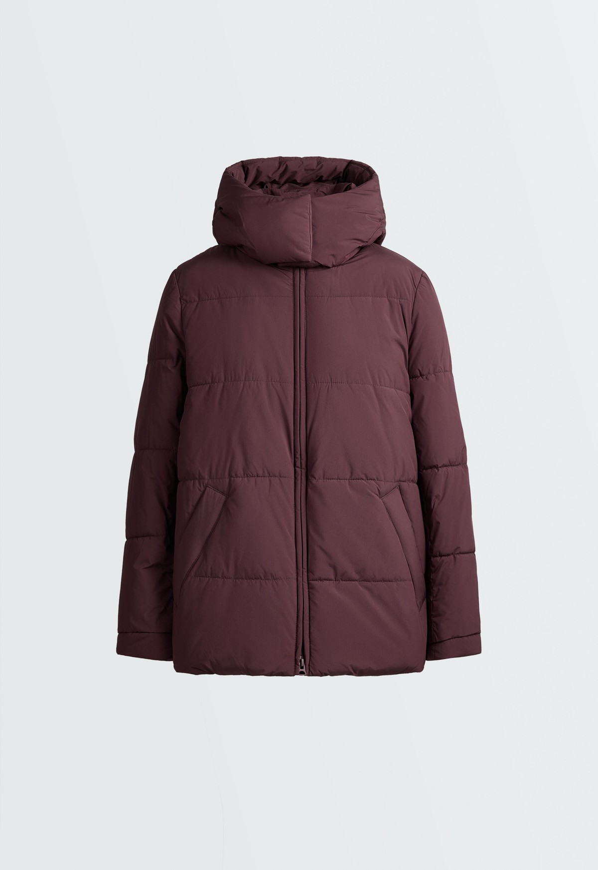 오이쇼 발수 후드 숏 패딩 자켓 6441/749/095 DARK WINE RED