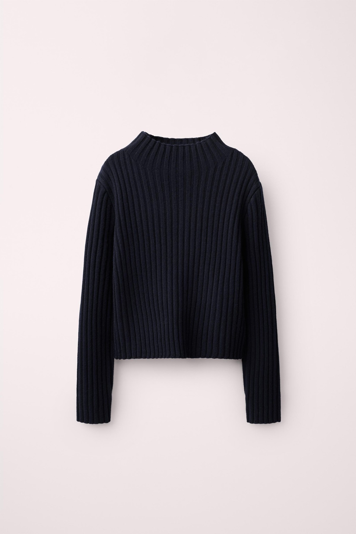 자라 카라멜런던 X 울 립 스웨터 5536/014/401 NAVY BLUE