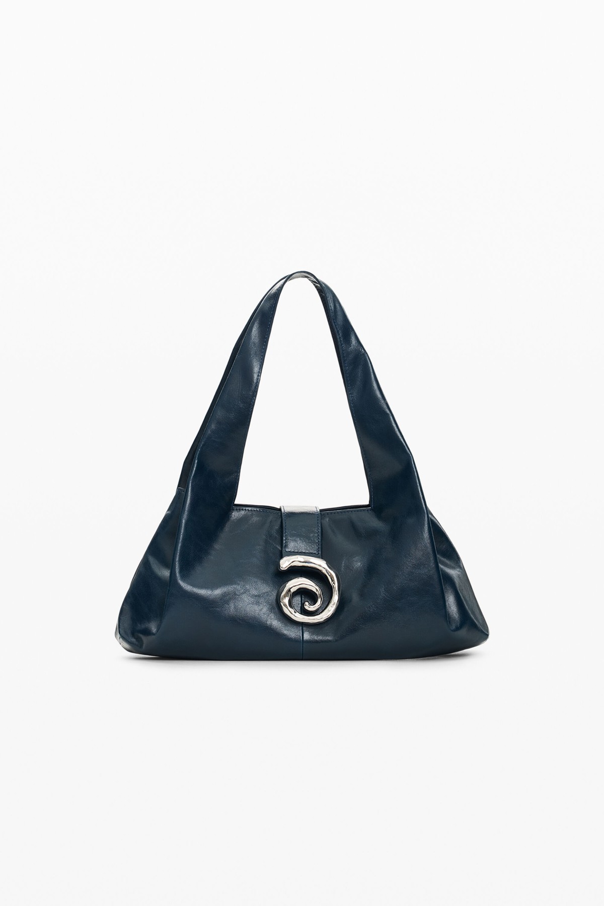 데시구알 스파이럴 레더 대형 숄더백 26WAXL285020 BLUE