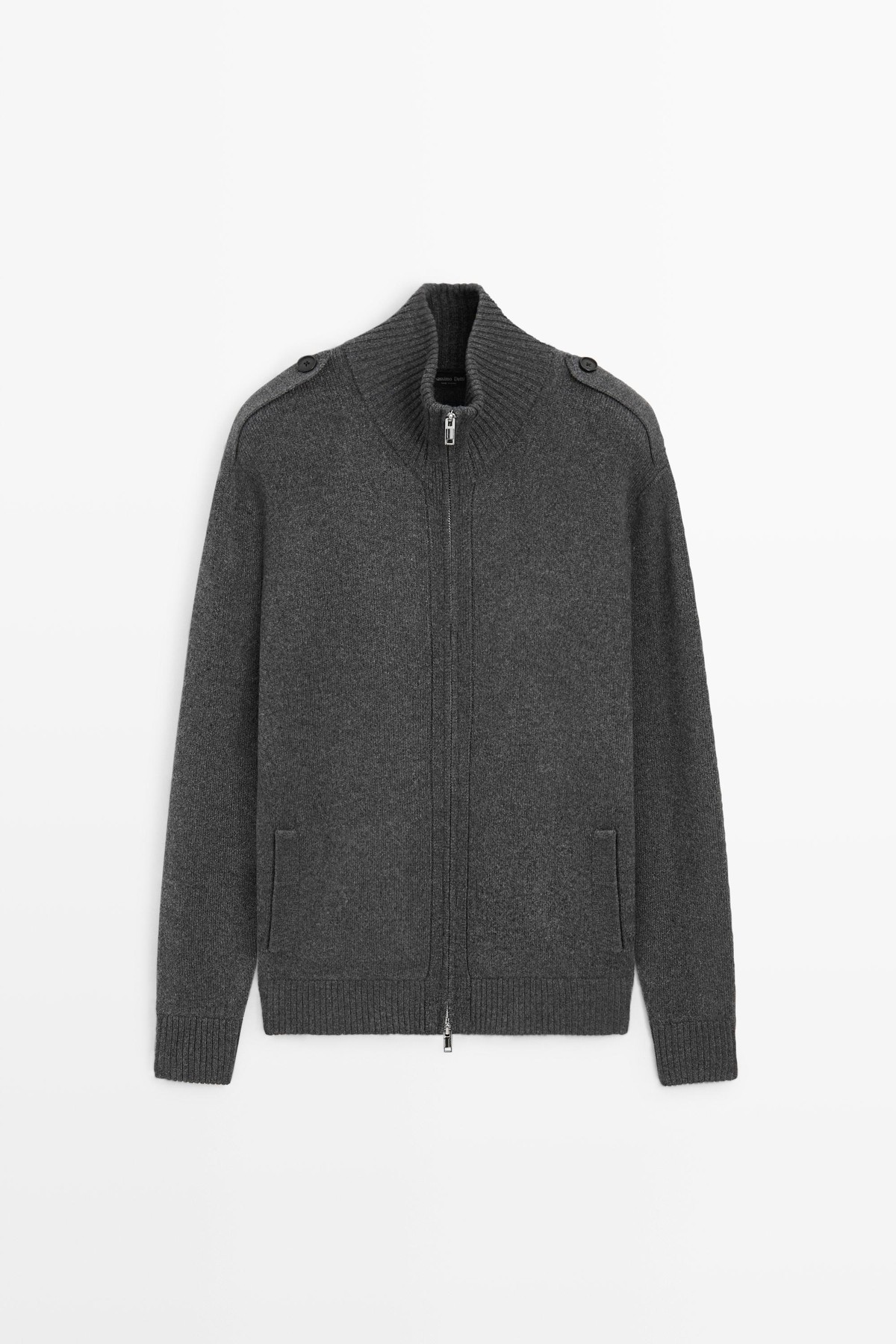 마시모두띠 버튼 탭 집업 니트 카디건 1417/231 MEDIUM GREY
