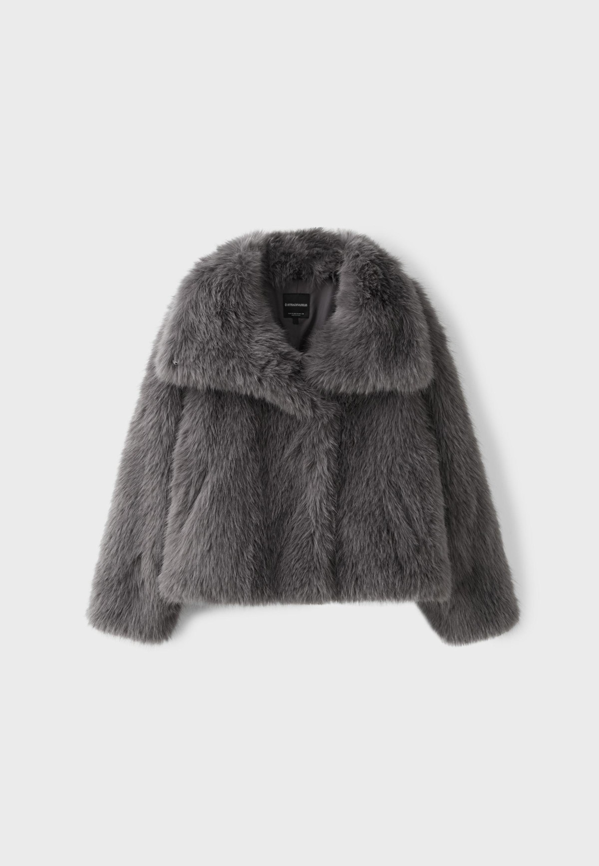 스트라디바리우스 베이직 오버사이즈 퍼 자켓 5650/101/250 CHARCOAL GREY