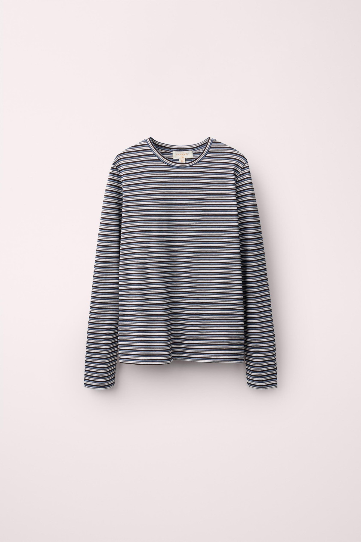 자라 카라멜런던 X 순면 긴팔 티셔츠 5767/720/104 STRIPED