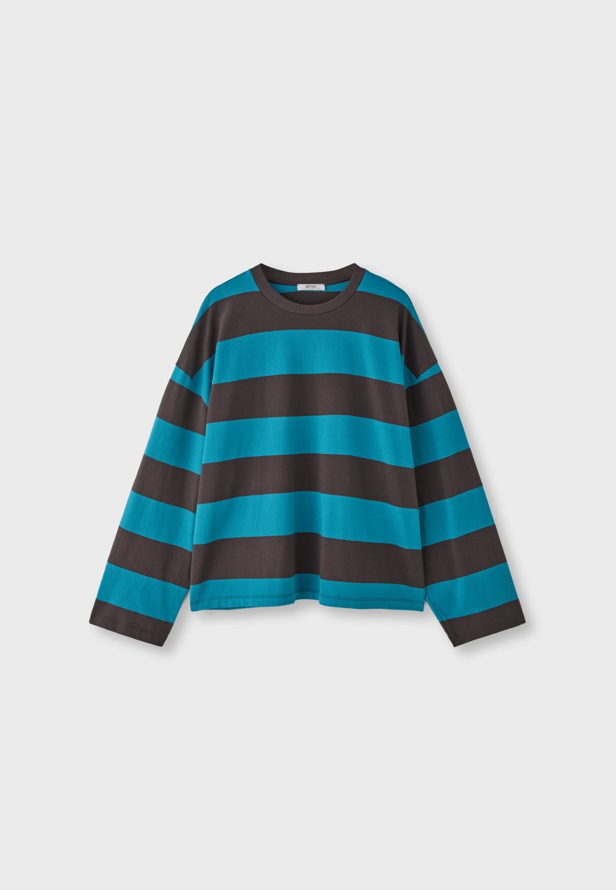 스트라디바리우스 박시핏 스트라이프 긴팔 티셔츠 8072/550/051 TURQUOISE