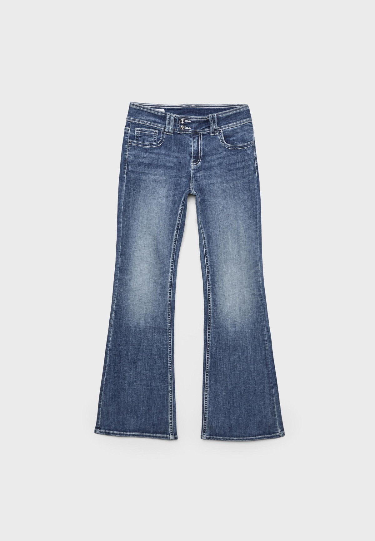 스트라디바리우스 로우라이즈 자수 부츠컷 청바지 7297/350/715 BLUE OVERDYE