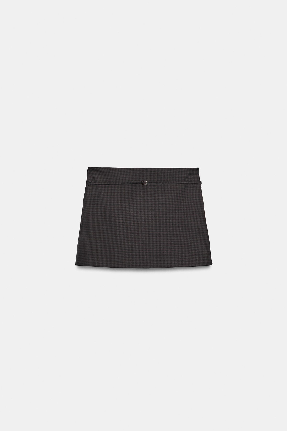 자라 체크 벨트 미니 스커트 팬츠 3067/423/099 BLACK / BROWN
