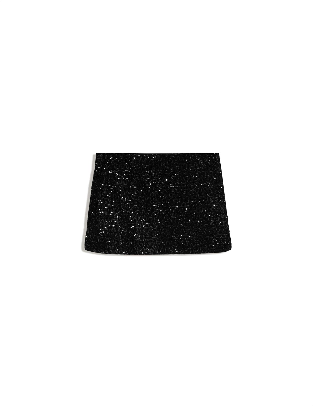 버쉬카 시퀸 벨벳 미니 스커트 4546/254 BLACK
