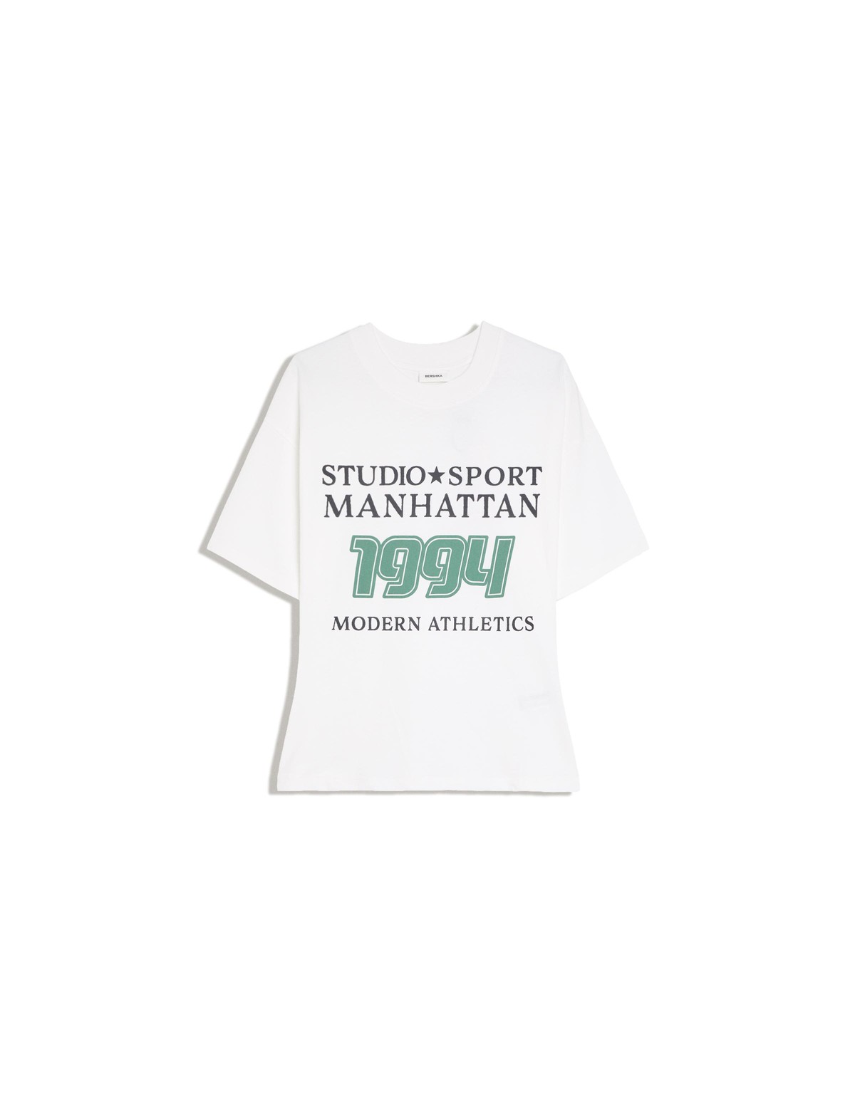 버쉬카 프린트 라운드넥 반팔 티셔츠 4774/250 OFF WHITE