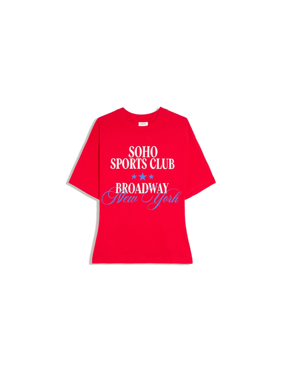 버쉬카 라운드넥 프린트 반팔 티셔츠 4774/250 RED