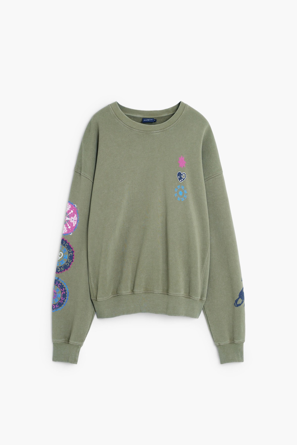 데시구알 오버사이즈 그래픽 긴팔 맨투맨 27SMSK024003 MILITARY GREEN