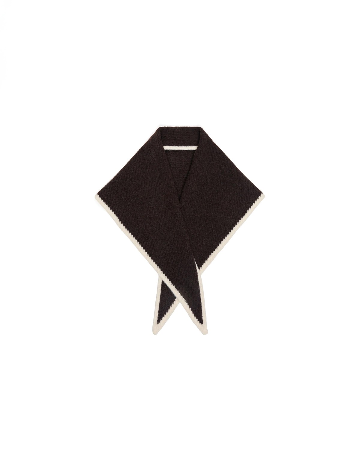 버쉬카 삼각 울 블렌드 머플러 4103/196 BROWN