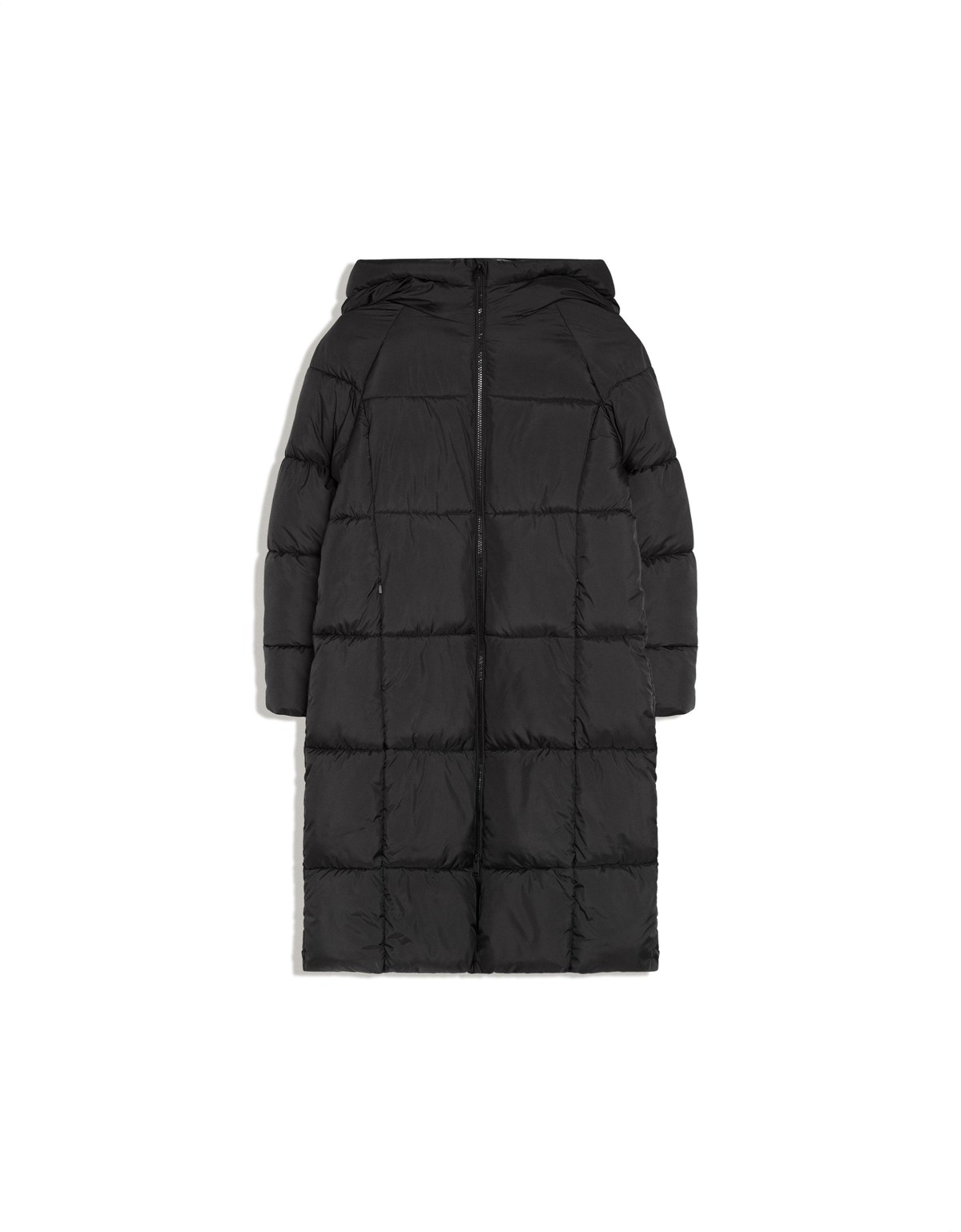 버쉬카 퀼팅 후드 발수 롱 패딩 코트 3906/551 BLACK