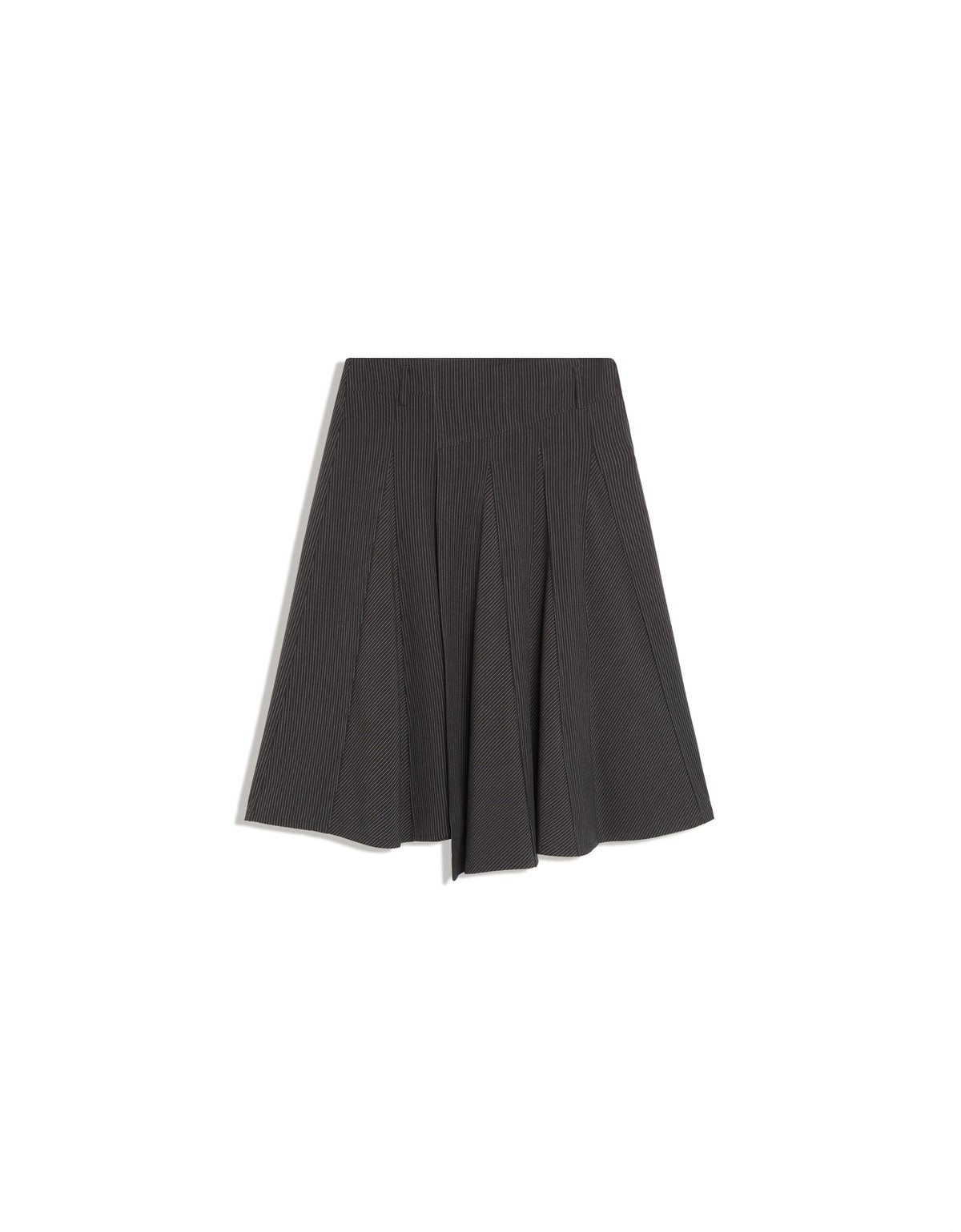 버쉬카 비대칭 플리츠 미디 스커트 3426/741 WHITE / BLACK