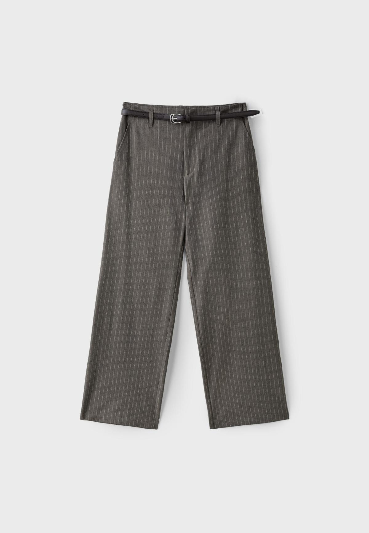 스트라디바리우스 벨트 스트라이프 슬랙스 팬츠 4020/175/458 WASHED BLUE