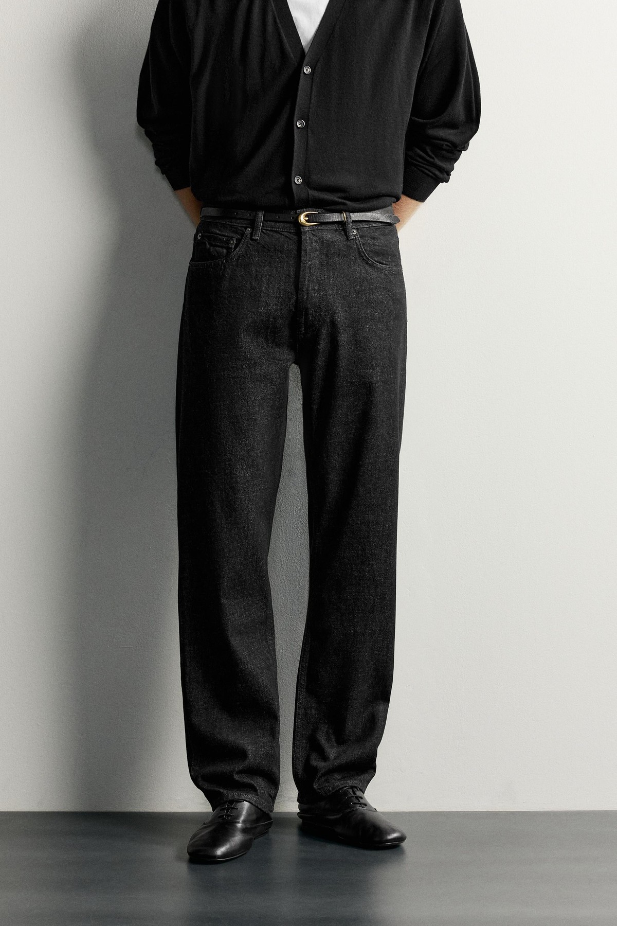 자라 코튼 블렌드 스트레이트핏 청바지 3991/390/801 ANTHRACITE GREY