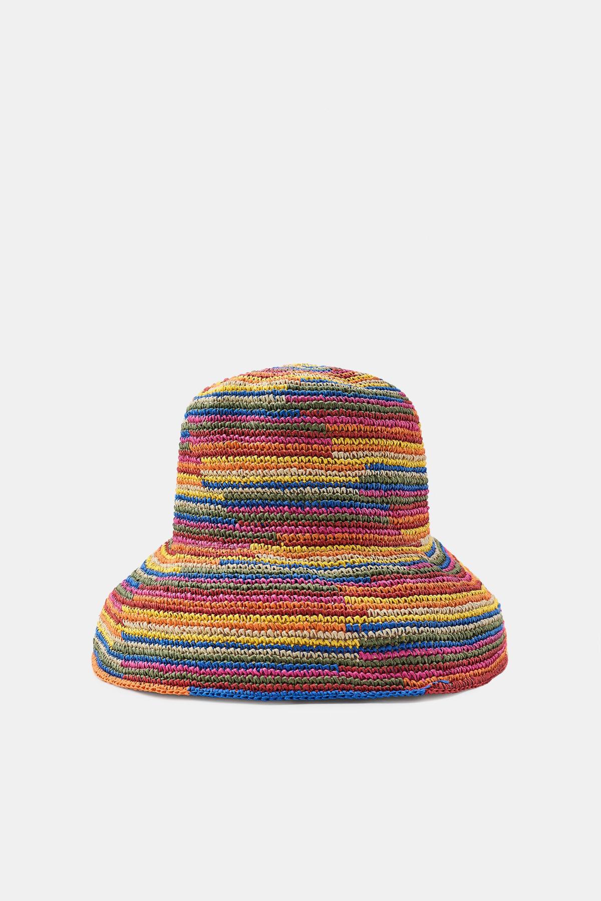 자라 멀티컬러 라피아 버킷햇 0653/205/330 MULTICOLOURED