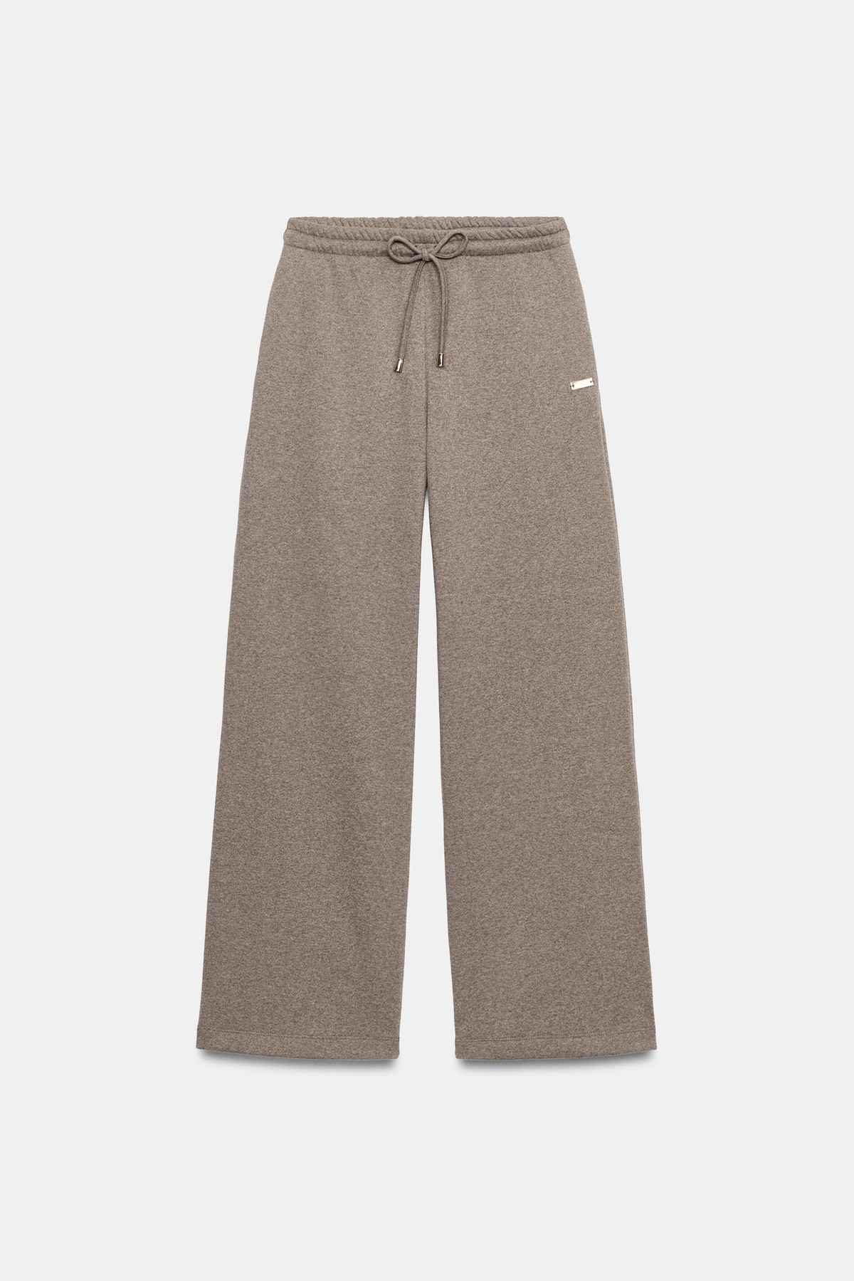 자라 와이드 코튼 블렌드 밴딩 팬츠 5644/153/724 BROWN MARL