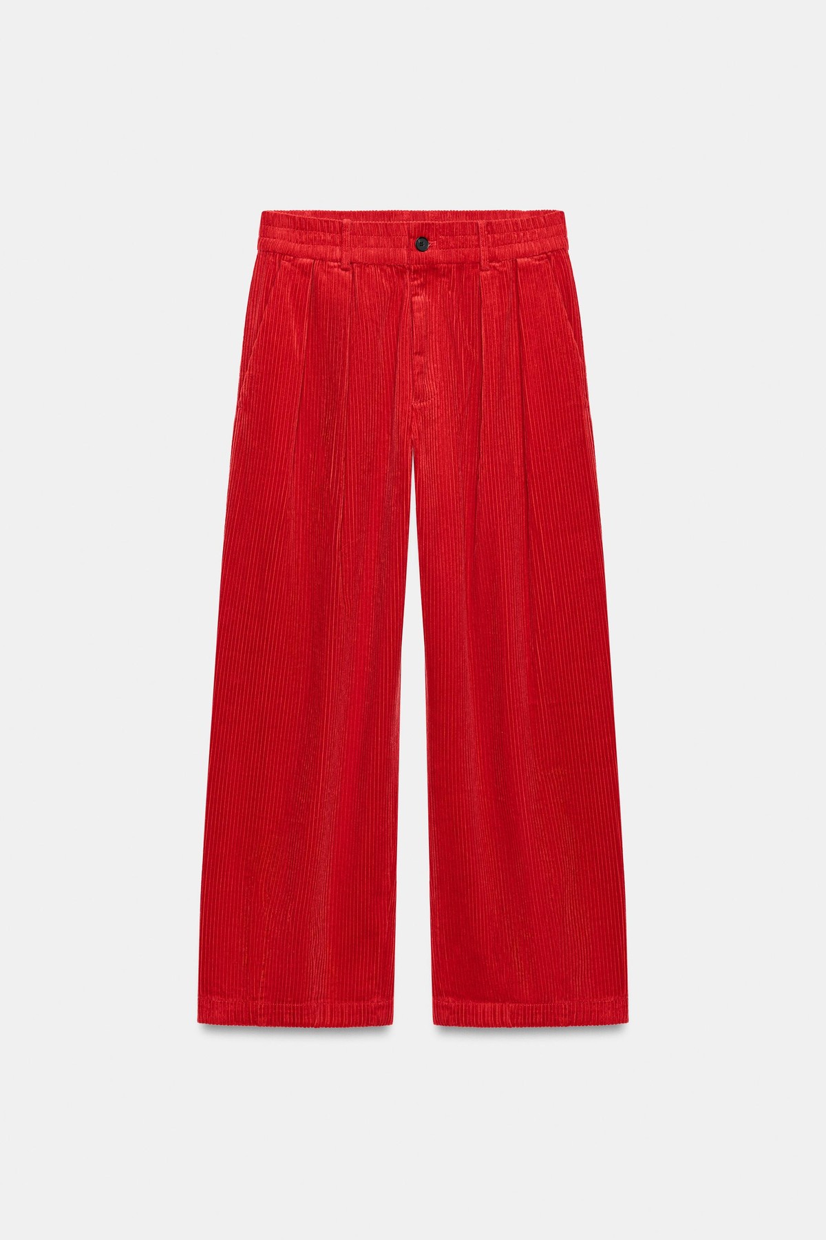 자라 스트레치 코듀로이 와이드 팬츠 7627/251/600 RED