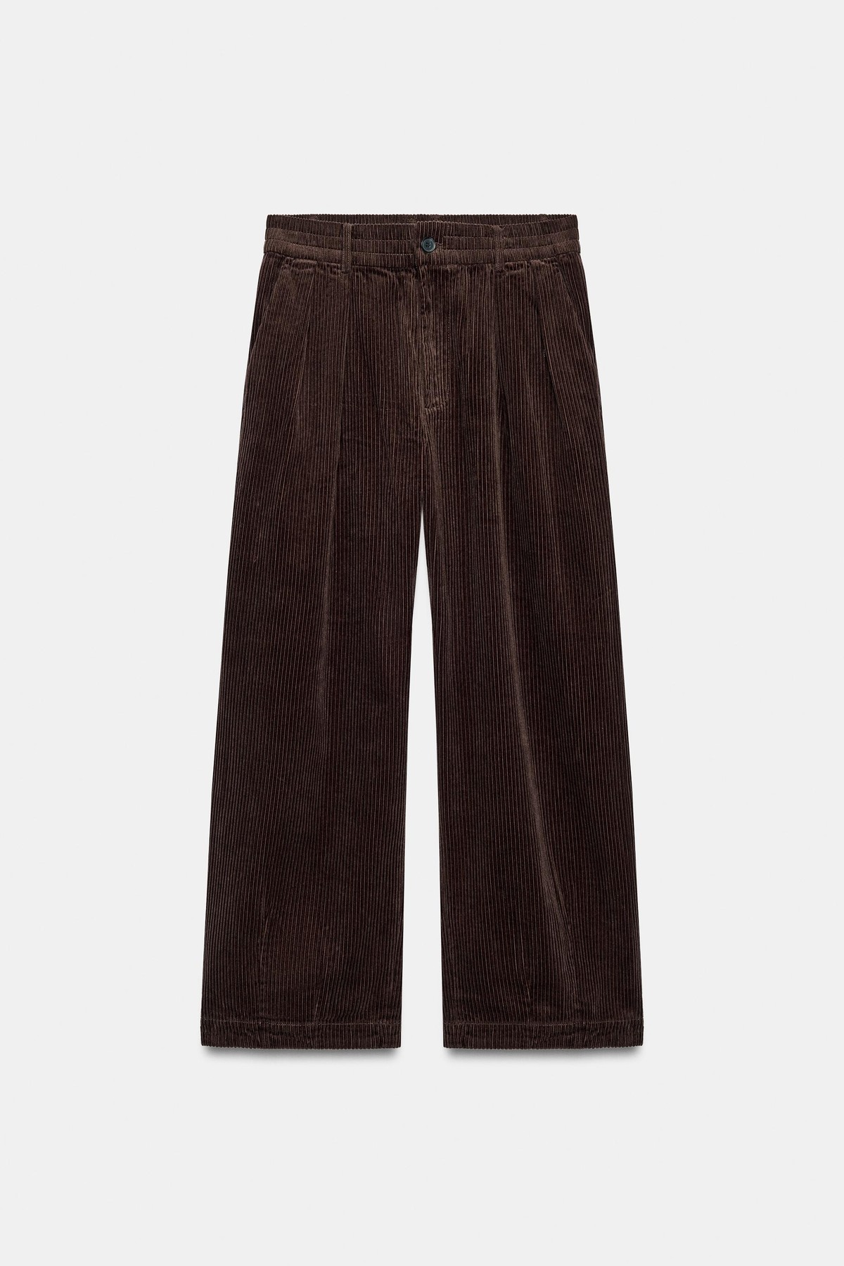 자라 스트레치 코듀로이 와이드 팬츠 7627/251/700 BROWN