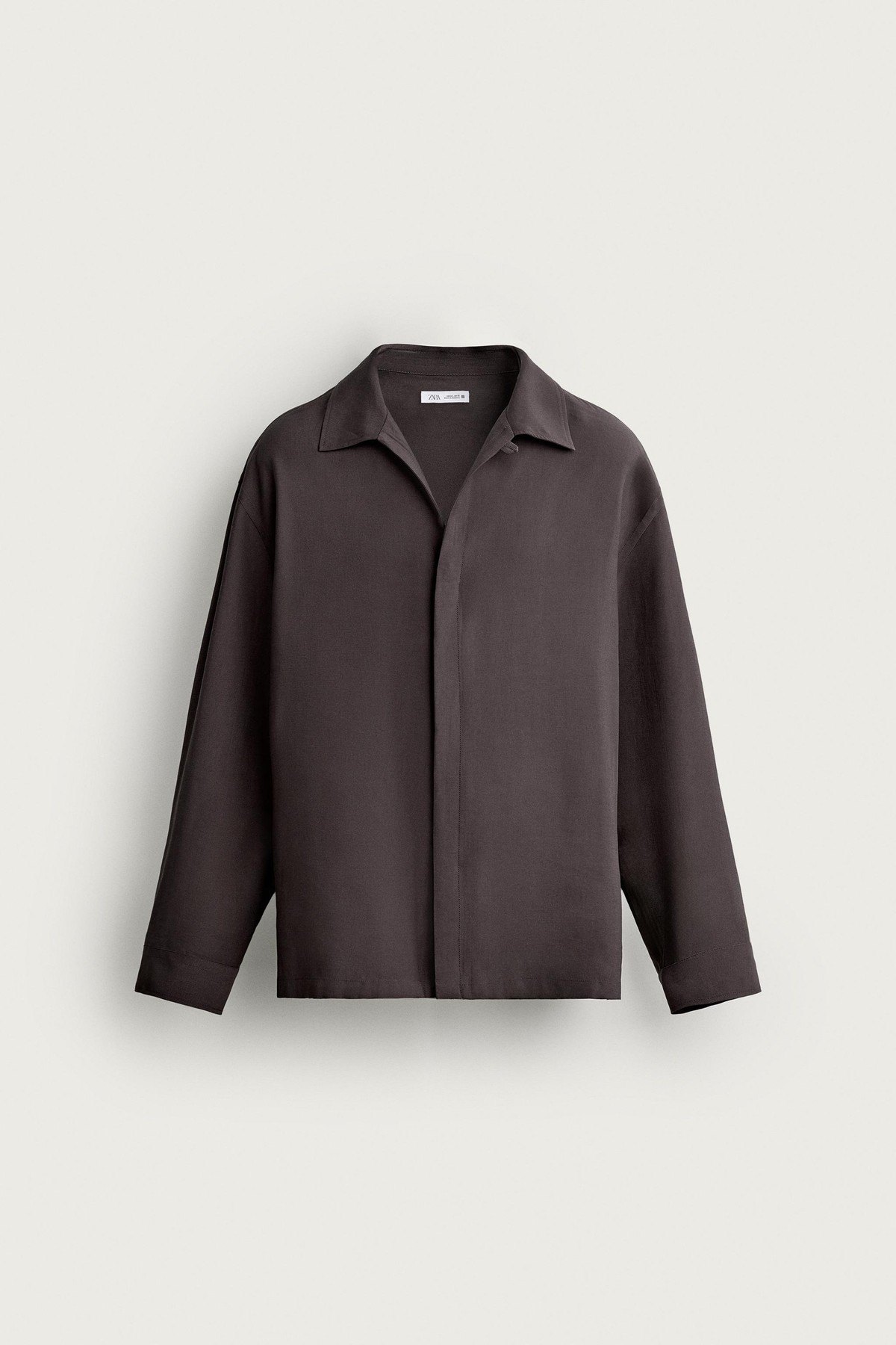 자라 릴렉스핏 모달 혼방 긴팔 셔츠 6431/880/684 DARK BURGUNDY