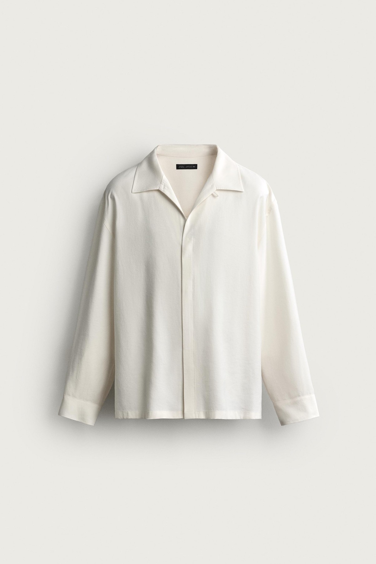 자라 모달 블렌드 릴렉스핏 긴팔 셔츠 6431/880/251 OYSTER-WHITE