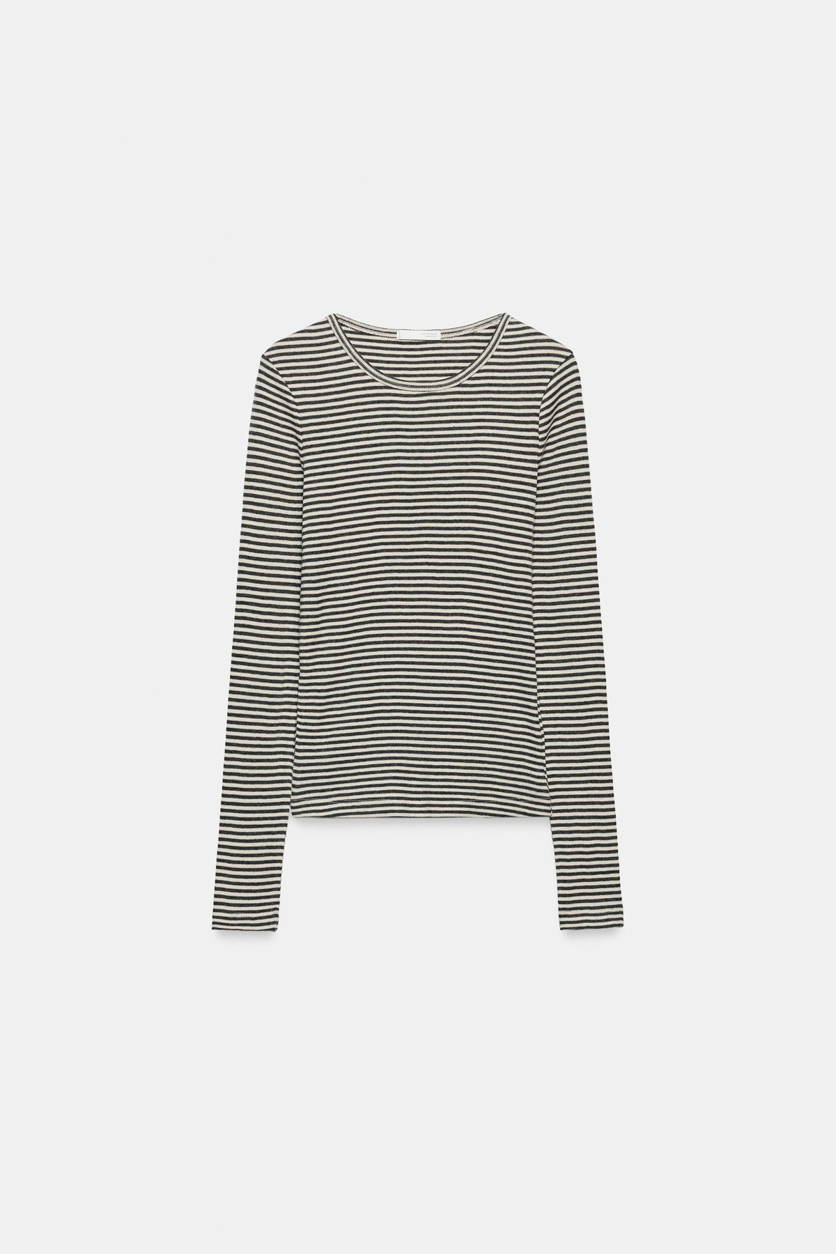 자라 슬림핏 스트라이프 긴팔 티셔츠 1821/800/104 STRIPED