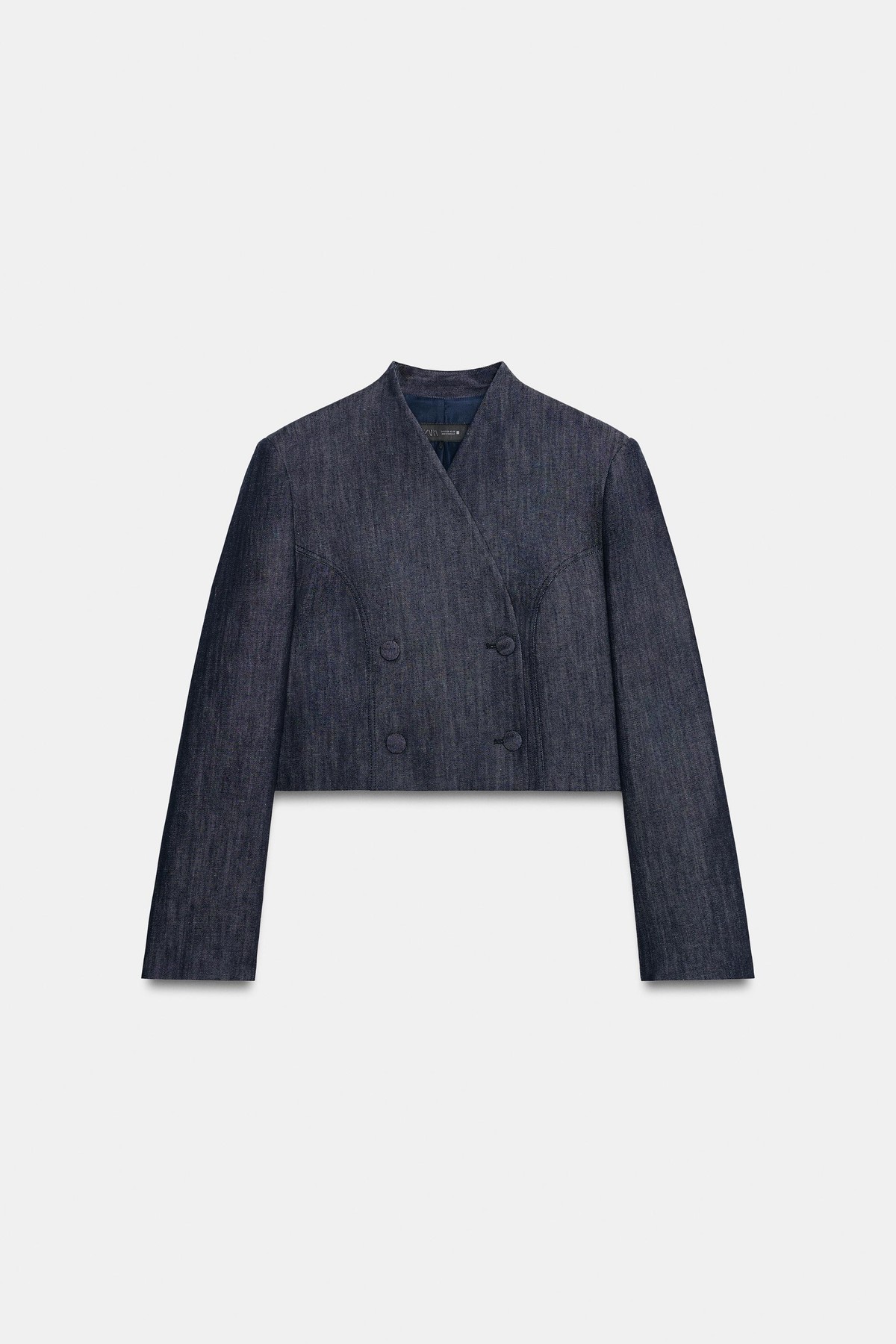 자라 크롭 더블버튼 데님 블레이저 7980/503/407 BLUE
