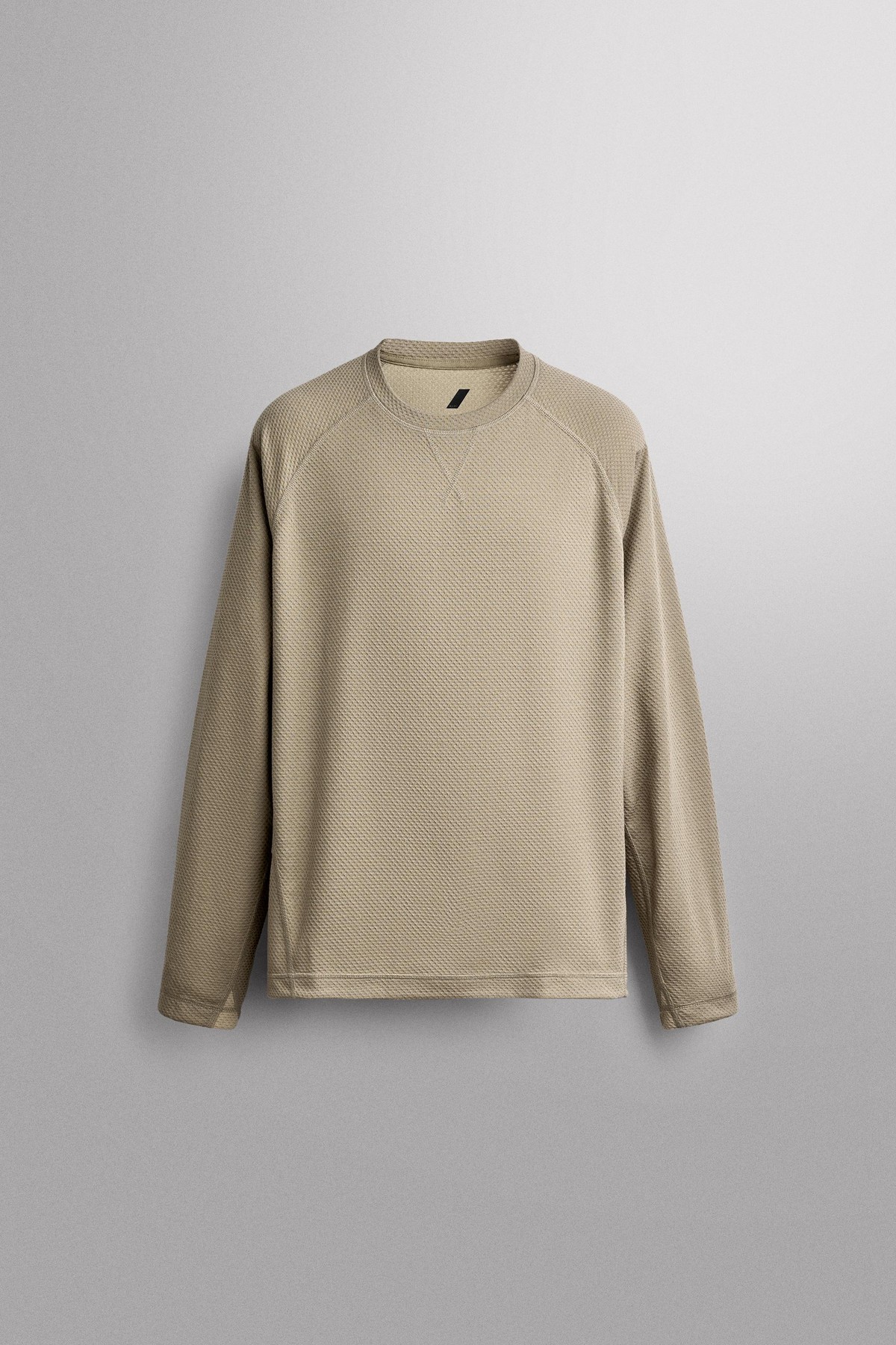 자라 테크니컬 와플 니트 긴팔 티셔츠 5868/313/102 GREY / TAN