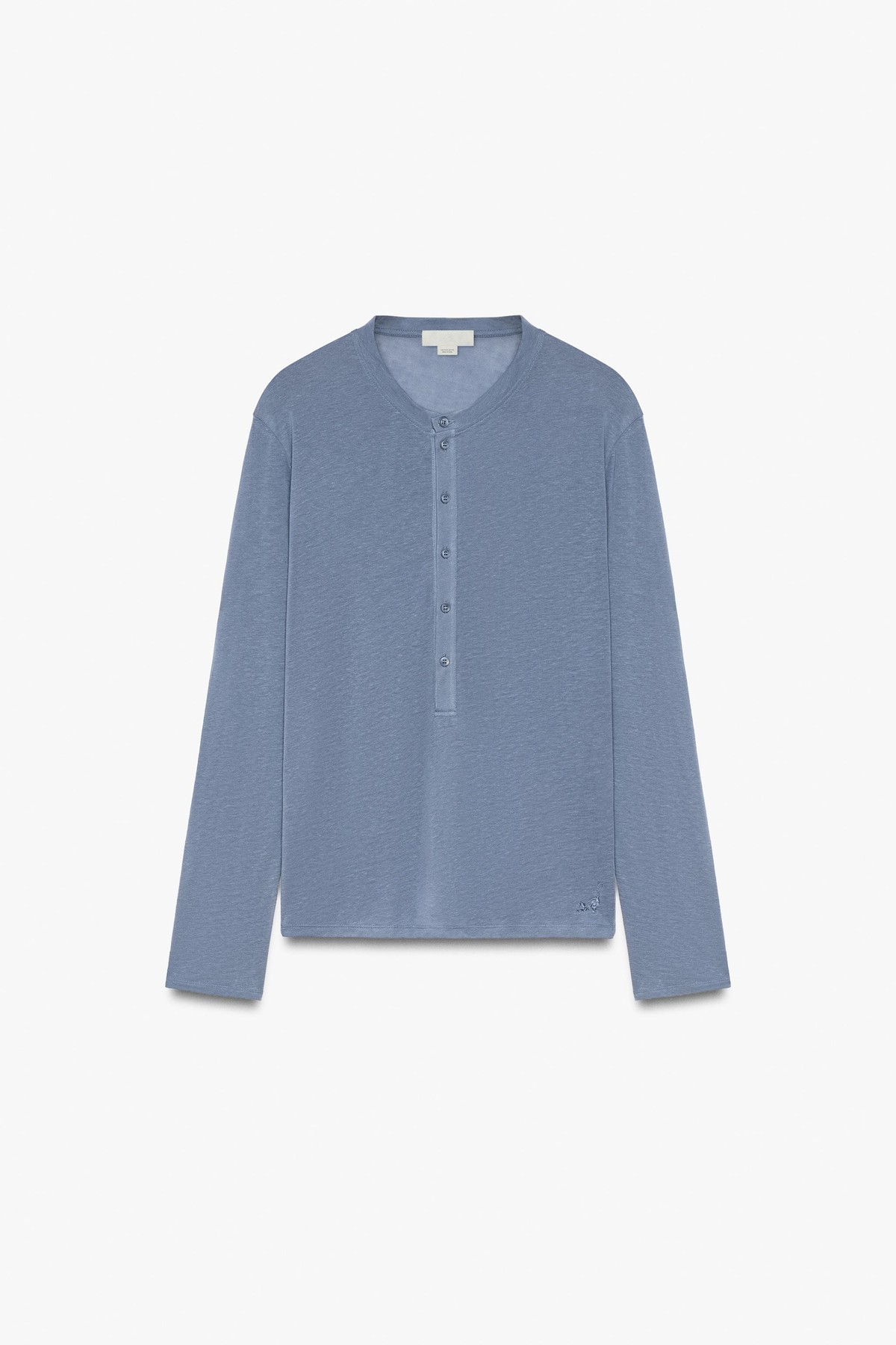 자라 슬림핏 헨리넥 긴팔 티셔츠 4805/331/485 BLUE / GREY