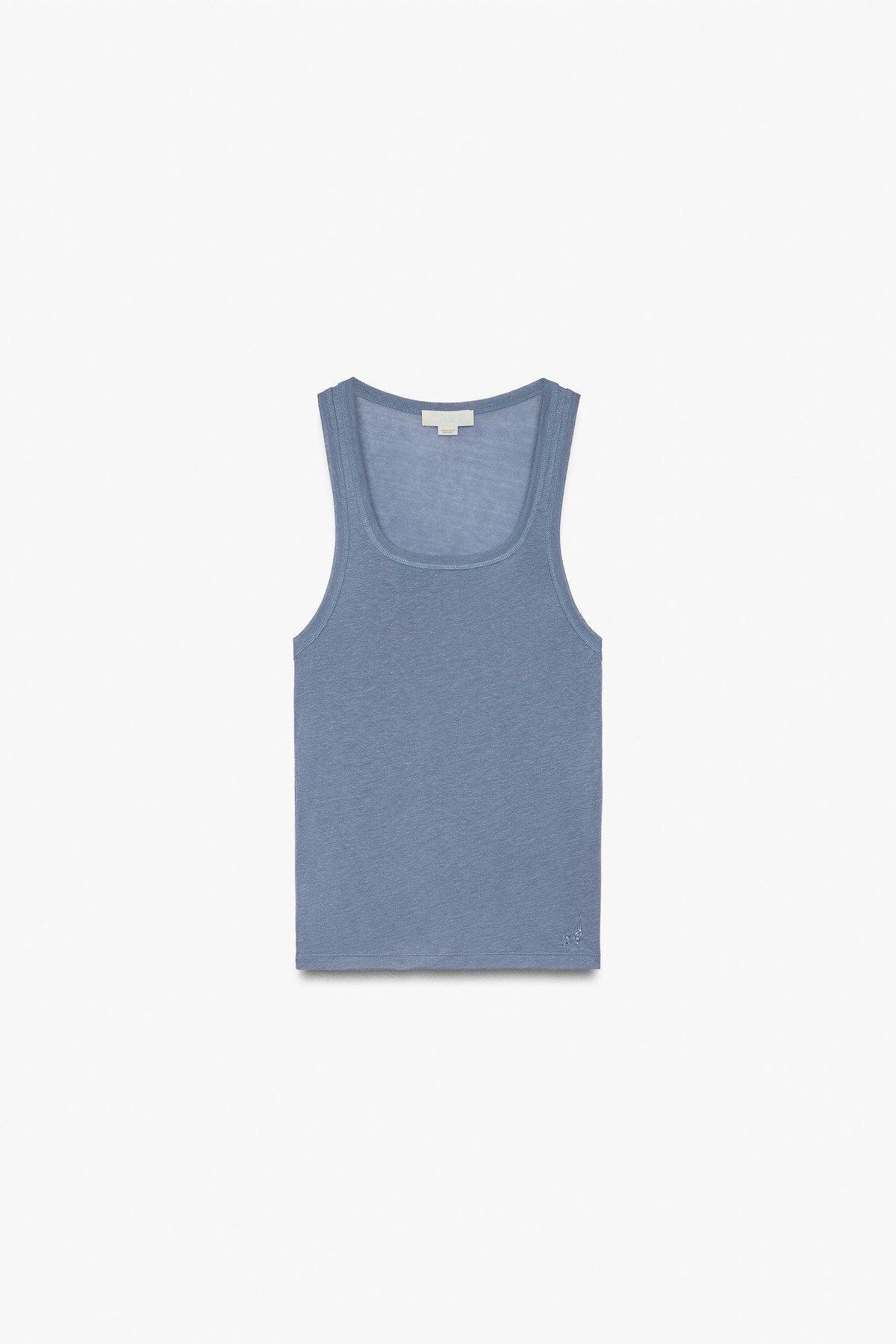 자라 슬림핏 라운드넥 골지 민소매 탑 4805/332/485 BLUE / GREY