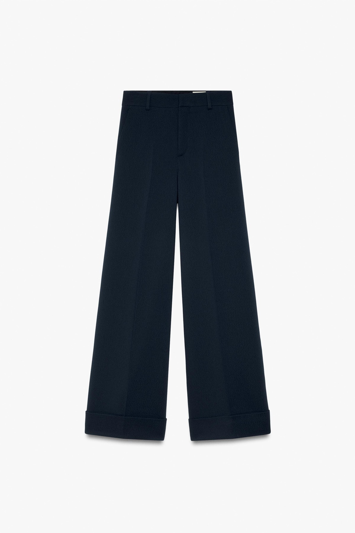 자라 하이웨스트 턴업 슬랙스 팬츠 1520/150/401 NAVY BLUE