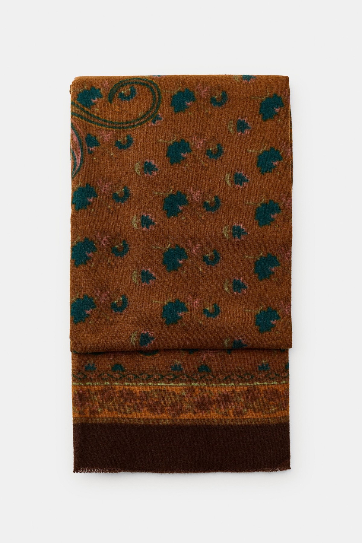 자라 페이즐리 프린트 스카프 3739/300/700 BROWN