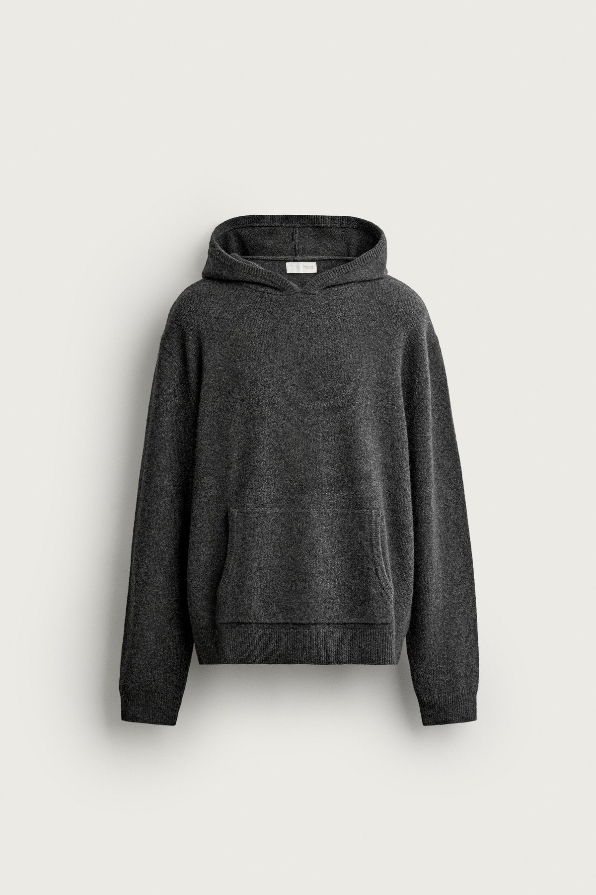 자라 울 니트 레귤러핏 포켓 후디 3920/144/807 ANTHRACITE GREY
