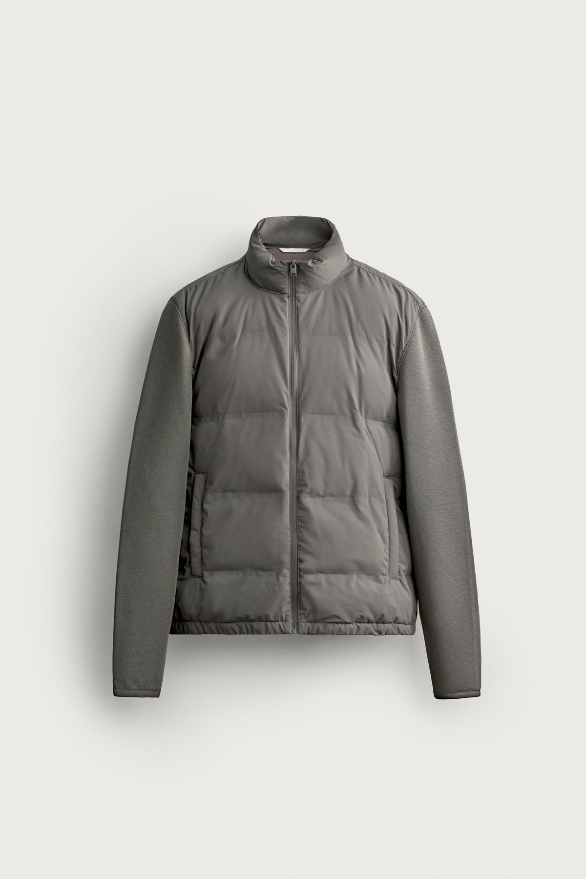 자라 배색 하이넥 패딩 자켓 6096/800/826 GREYISH