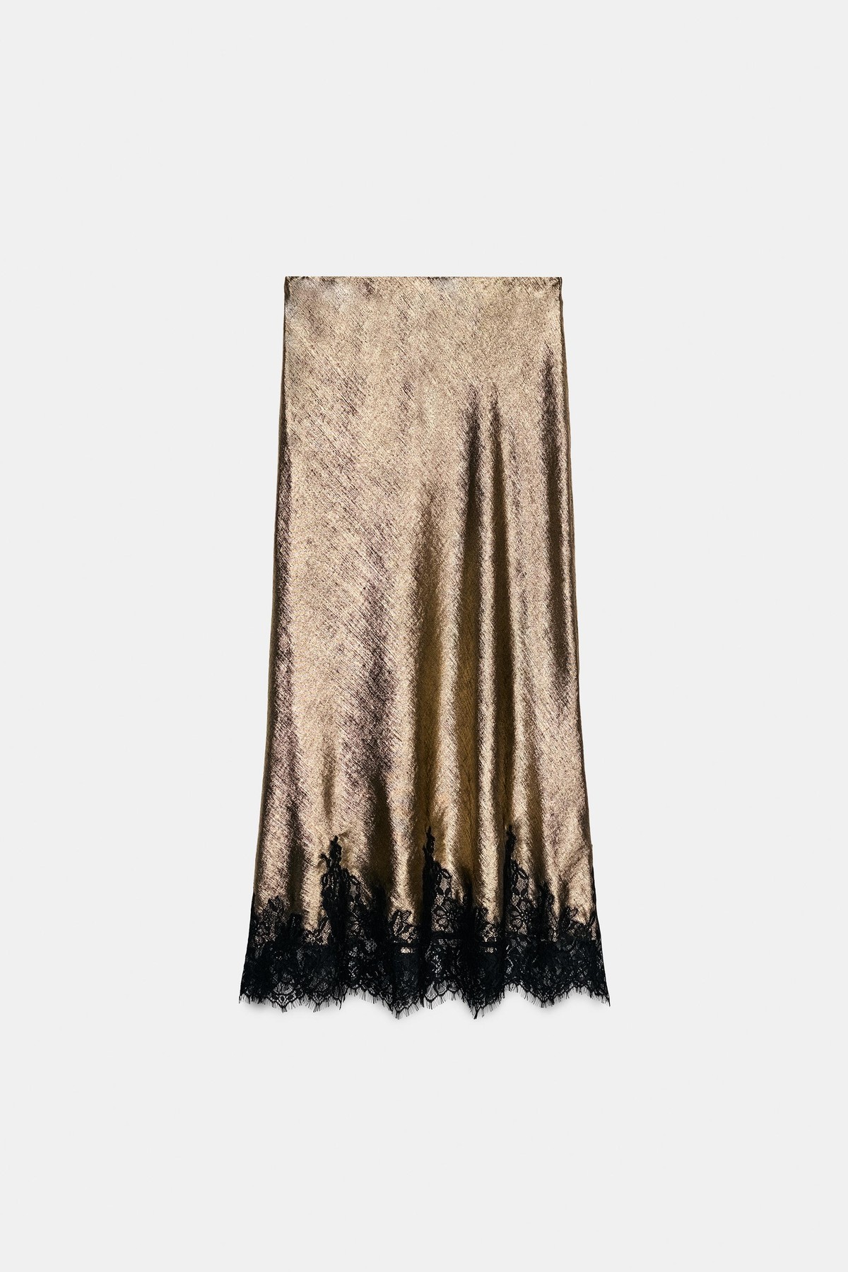자라 메탈릭 레이스 롱 스커트 8948/850/830 BLACK GOLD