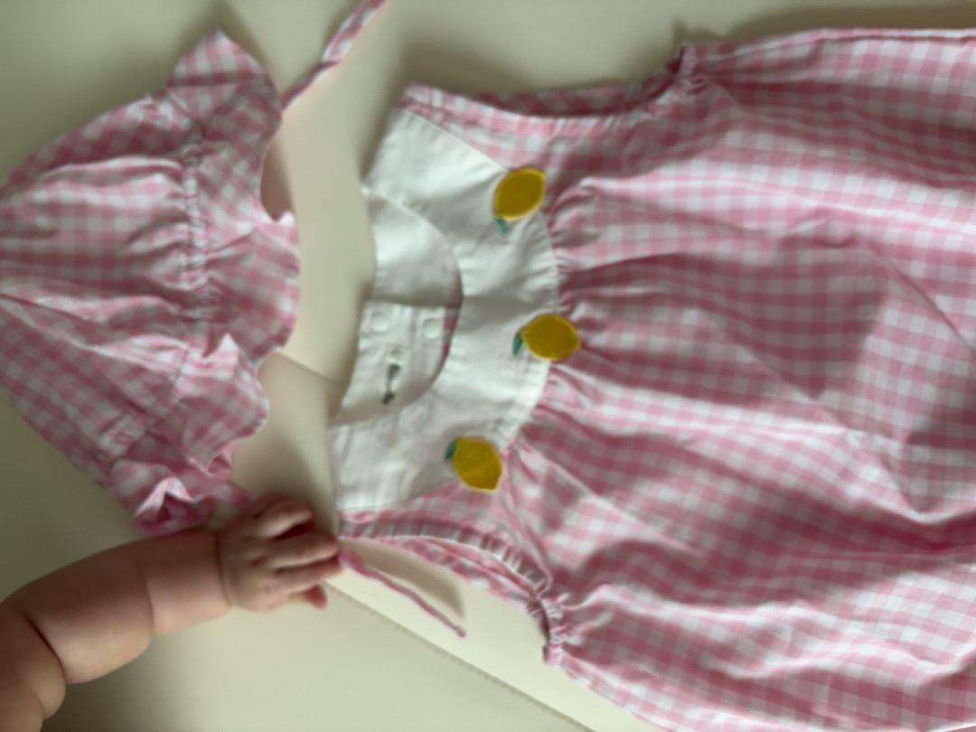 [아가방 여름]란레몬체크바디수트(모자)(PINK)_01Q32795558 리뷰 5