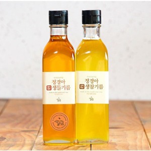 [정드림] 참기름+들기름 300ml 2병 선물세트