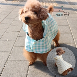 [코코아허니] 318E체크우비망토(옐로우)