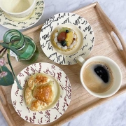 레트로 빈티지 레터링 커피잔 컵&소서