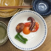 일본 도자기 하나비 16cm 찬기 앞접시