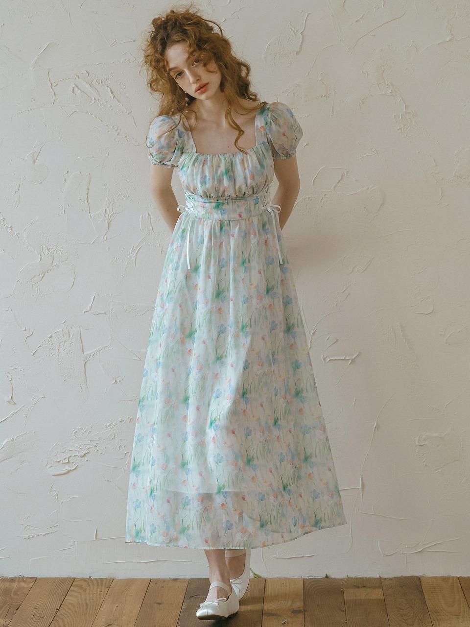 ★Cest Moidew★ Cest_Forest print waist strap dress Cest_Forest print waist strap dress