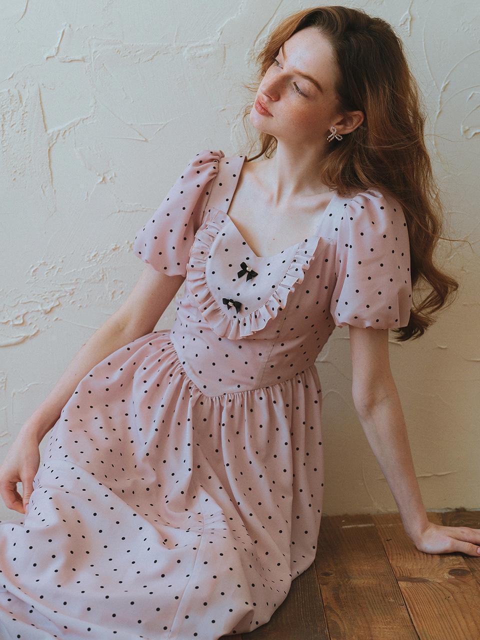 ★Cest Moidew★ Cest_Sweet polka dot puff sleeve dress Cest_Sweet polka dot puff sleeve dress